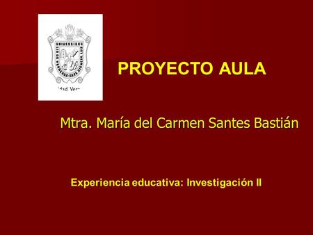 Mtra. María del Carmen Santes Bastián