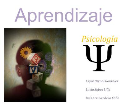 Aprendizaje Psicología Leyre Bernal González Lucía Sobas Lillo