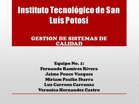 Instituto Tecnológico de San Luís Potosí