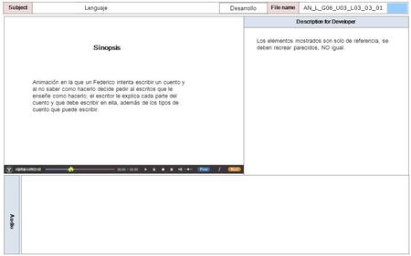 Description for Developer Audio SubjectLO File name Sinopsis Animación en la que un Federico intenta escribir un cuento y al no saber como hacerlo decide.