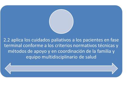 2.2 aplica los cuidados paliativos a los pacientes en fase terminal conforme a los criterios normativos técnicas y métodos de apoyo y en coordinación de.