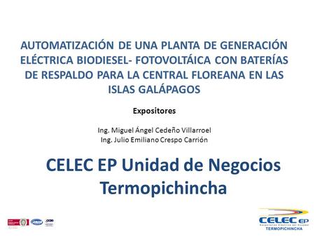 CELEC EP Unidad de Negocios Termopichincha