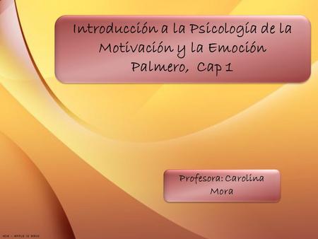 Introducción a la Psicología de la Motivación y la Emoción