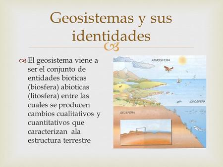 Geosistemas y sus identidades