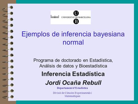 Ejemplos de inferencia bayesiana normal