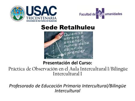 Presentación del Curso: