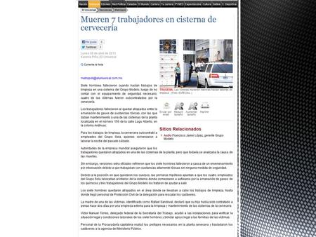 CAUSAS Y FALLAS PROBABLES? Permisos. Procedimientos adecuados al trabajo a realizar. Supervisión. Falta de controles admón. Falta de control… del.