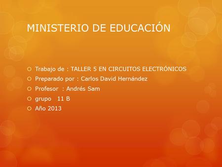 MINISTERIO DE EDUCACIÓN