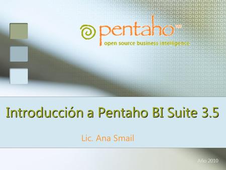 Introducción a Pentaho BI Suite 3.5