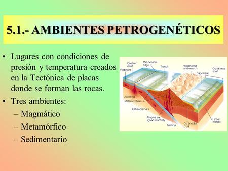 5.1.- AMBIENTES PETROGENÉTICOS