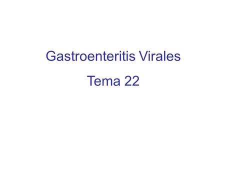 Gastroenteritis Virales