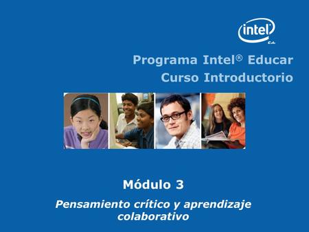 Programa Intel® Educar Curso Introductorio