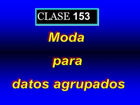CLASE 153 Moda para datos agrupados.