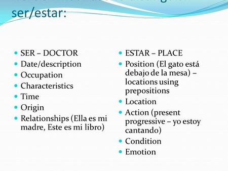SER – DOCTOR Date/description Occupation Characteristics Time Origin
