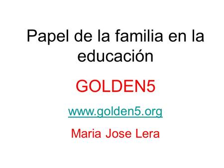 Papel de la familia en la educación