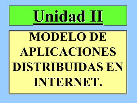 MODELO DE APLICACIONES DISTRIBUIDAS EN INTERNET.