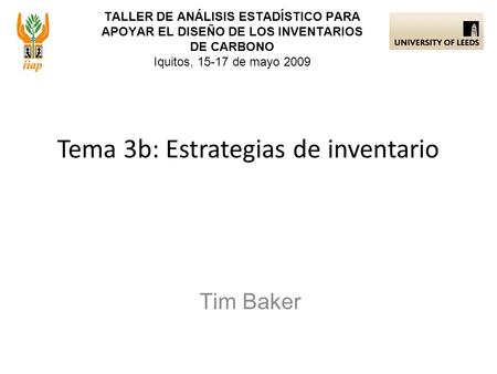 Tema 3b: Estrategias de inventario