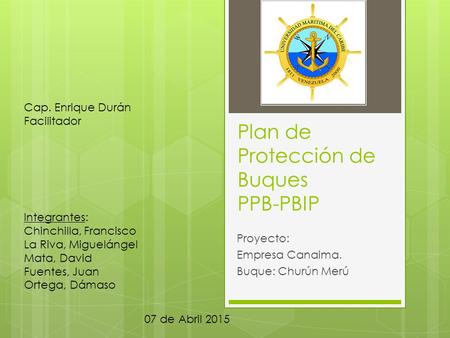 Plan de Protección de Buques PPB-PBIP