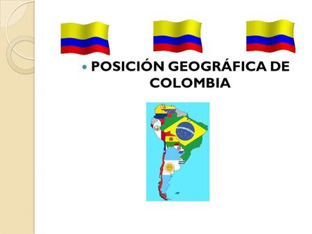 POSICIÓN GEOGRÁFICA DE COLOMBIA