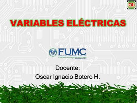 Docente: Oscar Ignacio Botero H.
