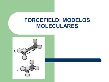 FORCEFIELD: MODELOS MOLECULARES. FORCEFIELD?? BASE: FORMA FUNCIONAL Describir cada componente de energía. La energía de enlace es determinada usando.