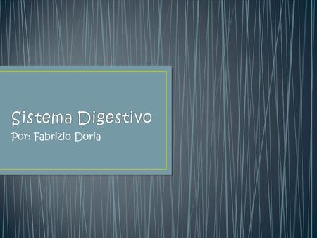 Sistema Digestivo Por: Fabrizio Doria.