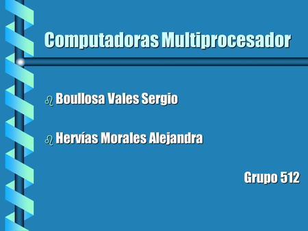 Computadoras Multiprocesador