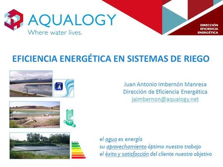 EFICIENCIA ENERGÉTICA EN SISTEMAS DE RIEGO