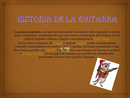 HISTORIA DE LA GUITARRA