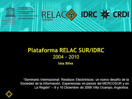 Plataforma RELAC SUR/IDRC