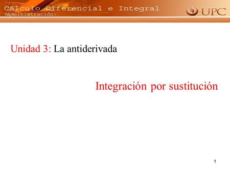 Integración por sustitución