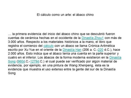 El cálculo como un arte: el ábaco chino