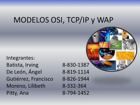MODELOS OSI, TCP/IP y WAP