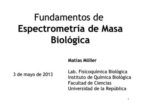 Espectrometría de Masa