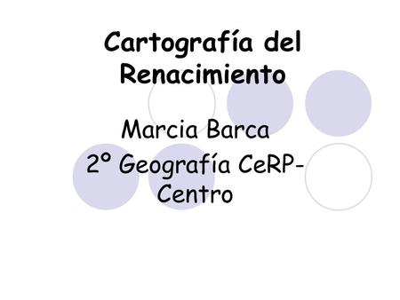 Cartografía del Renacimiento