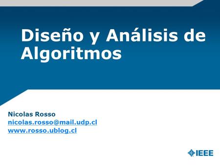Diseño y Análisis de Algoritmos Nicolas Rosso