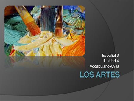 Español 3 Unidad 4 Vocabulario A y B