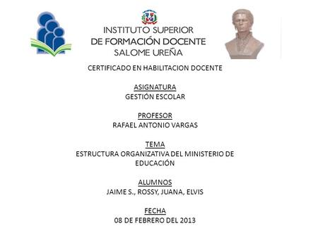 CERTIFICADO EN HABILITACION DOCENTE ASIGNATURA GESTIÓN ESCOLAR