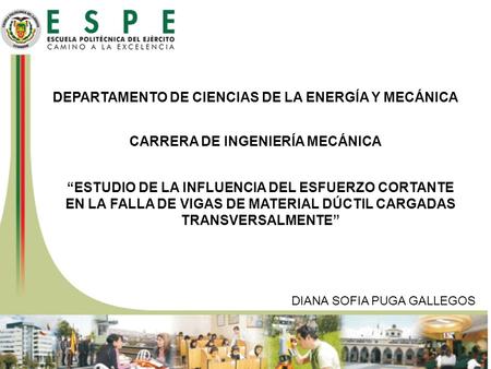 DEPARTAMENTO DE CIENCIAS DE LA ENERGÍA Y MECÁNICA