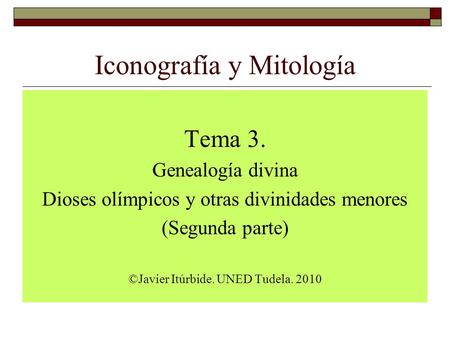 Iconografía y Mitología
