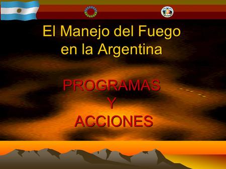 El Manejo del Fuego en la Argentina PROGRAMAS Y ACCIONES