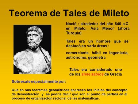 Teorema de Tales de Mileto