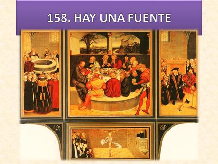 HAY UNA FUENTE SIN IGUAL DE SANGRE DE EMMANUEL, EN DONDE LAVA CADA CUAL LAS MANCHAS QUE HAY EN ÉL. EL MALHECHOR SE CONVIRTIÓ MURIENDO EN UNA CRUZ, AL.