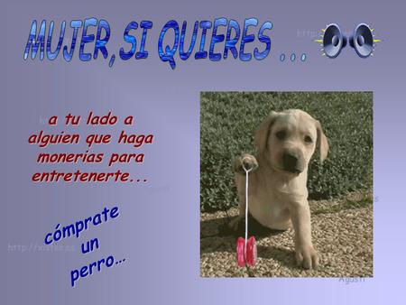a tu lado a alguien que haga monerias para entretenerte...