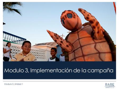 Modulo 3, Implementación de la campaña Modulo 3, Unidad 1.