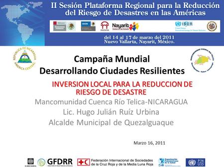Campaña Mundial Desarrollando Ciudades Resilientes