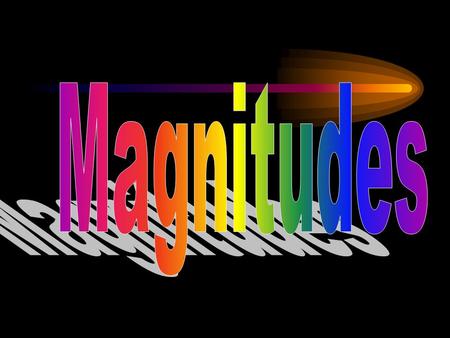 Magnitudes.