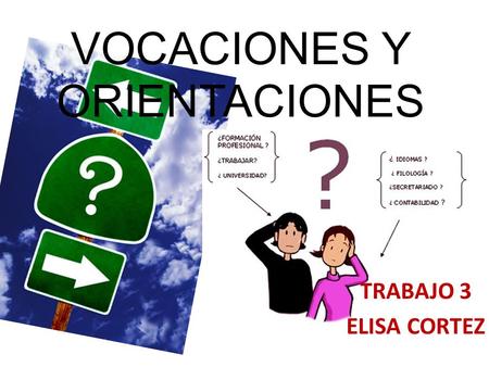 VOCACIONES Y ORIENTACIONES TRABAJO 3 ELISA CORTEZ.