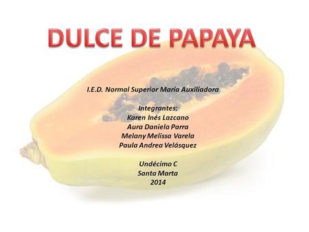 I.E.D. Normal Superior María Auxiliadora Integrantes: Karen Inés Lazcano Aura Daniela Parra Melany Melissa Varela Paula Andrea Velásquez Undécimo C Santa.