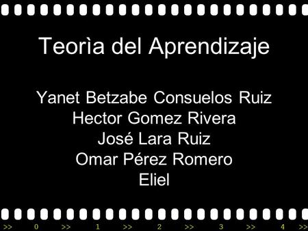 Teorìa del Aprendizaje Yanet Betzabe Consuelos Ruiz Hector Gomez Rivera José Lara Ruiz Omar Pérez Romero Eliel.